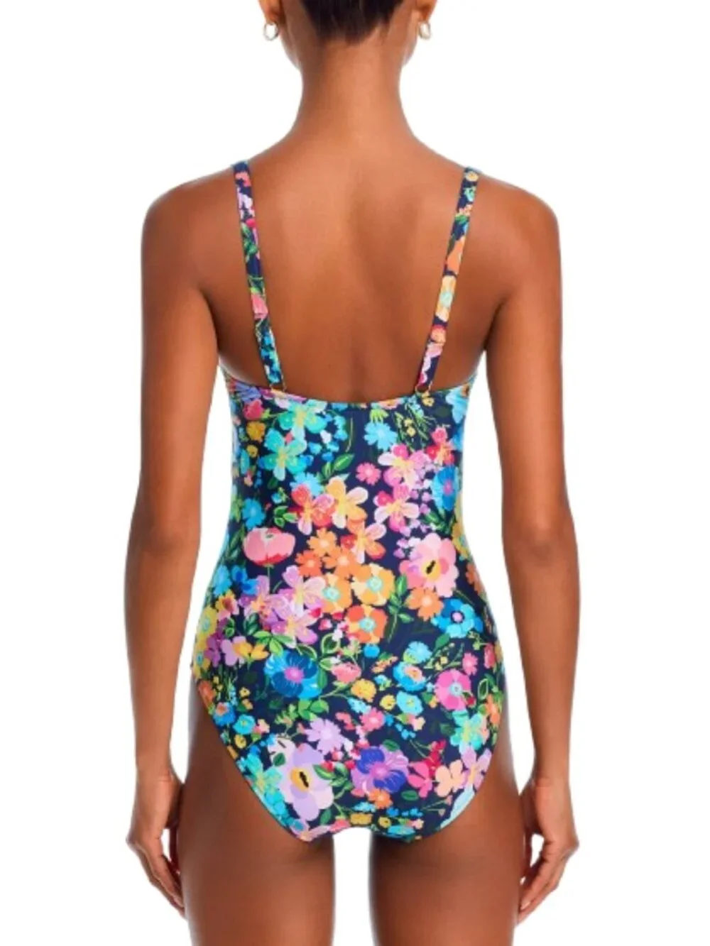 Johnny Was Wild Bloom Ruched One Piece Swimsuit